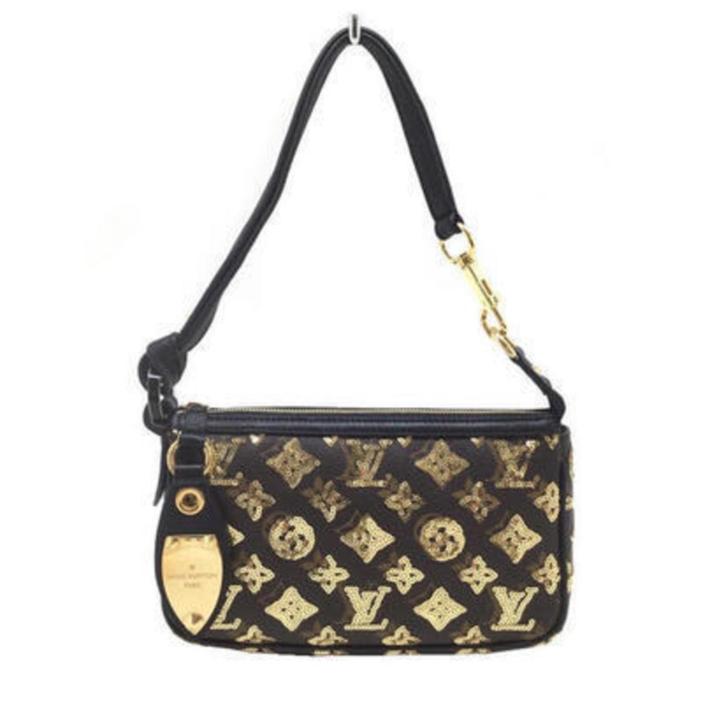 Louis Vuitton Pochette Accessoire Eclipse Sequin Handbag Brown - Picture 2 of 16